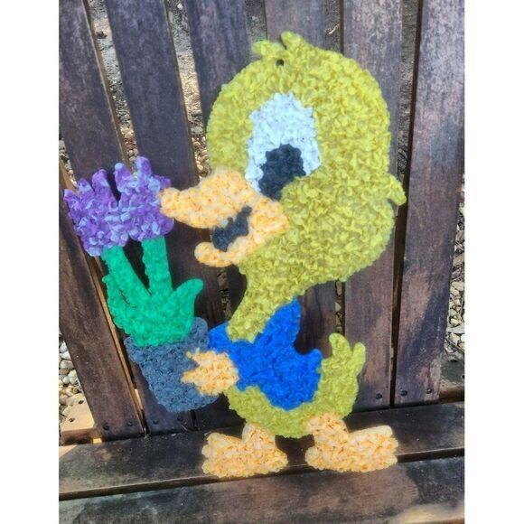 Vintage Easter Duck Spring Melted Plastic Popcorn Decor - Picture 2 of 3